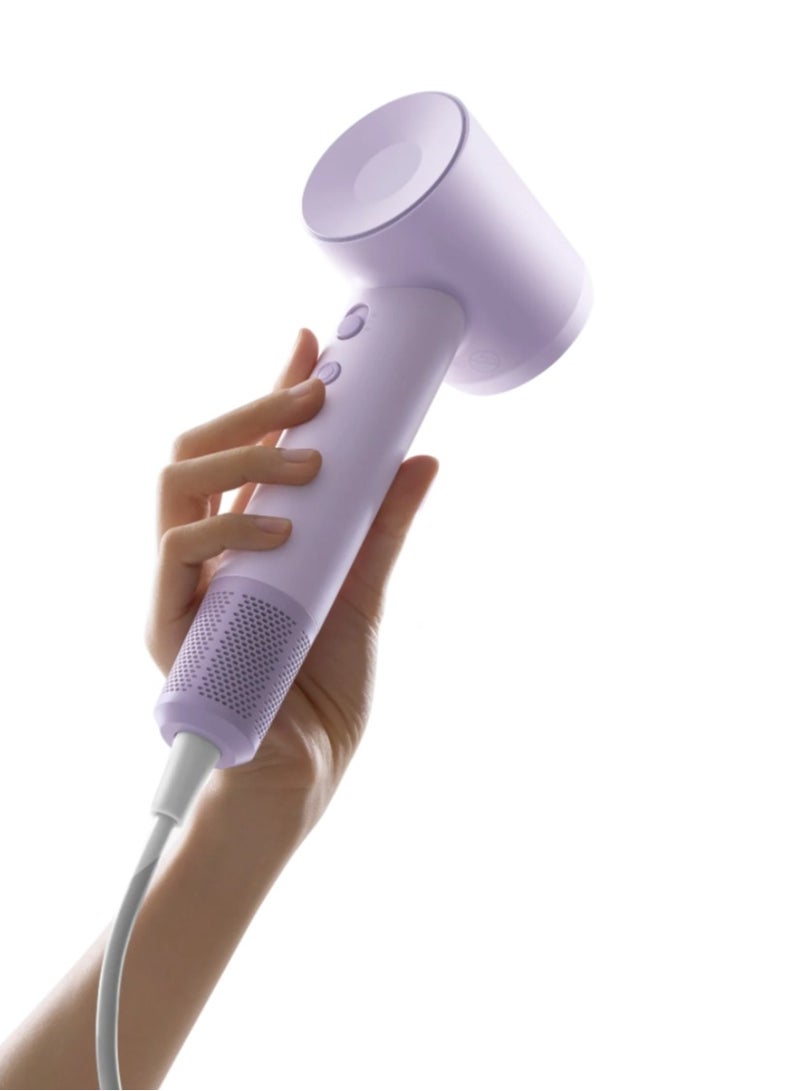 لايفن اس اي مجفف الشعر الأيوني  - الأكثر مبيعًا في العالم والمُصنّف رقم 1 في قائمة مجففات الشعر عالية السرعة - 200 مليون أيونات سالبة، محرك بدون فرشاة بسرعة 105,000 دورة في الدقيقة، تجفيف سريع بقوة 1400 واط، ضوضاء منخفضة، فوهة مغناطيسية واحدة - بنفسجي مطفي - Image 2