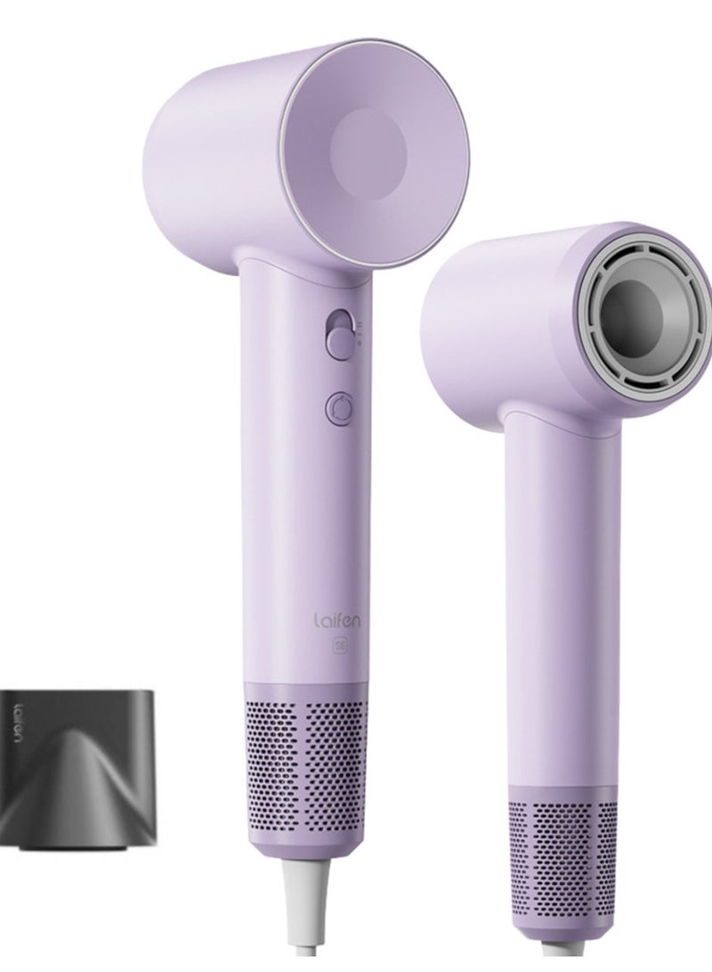 لايفن اس اي مجفف الشعر الأيوني  - الأكثر مبيعًا في العالم والمُصنّف رقم 1 في قائمة مجففات الشعر عالية السرعة - 200 مليون أيونات سالبة، محرك بدون فرشاة بسرعة 105,000 دورة في الدقيقة، تجفيف سريع بقوة 1400 واط، ضوضاء منخفضة، فوهة مغناطيسية واحدة - بنفسجي مطفي - Image 1