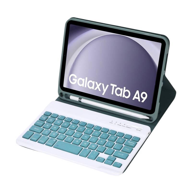LL Blue Samsung Tab Keyboard Case Compatible with Multiple Samsung Tab Models with Protective Cover Stand Function and Daily Tablet Carry - Image 1