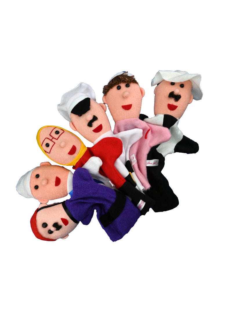 6 Stuffed Hand Puppets - Image 1