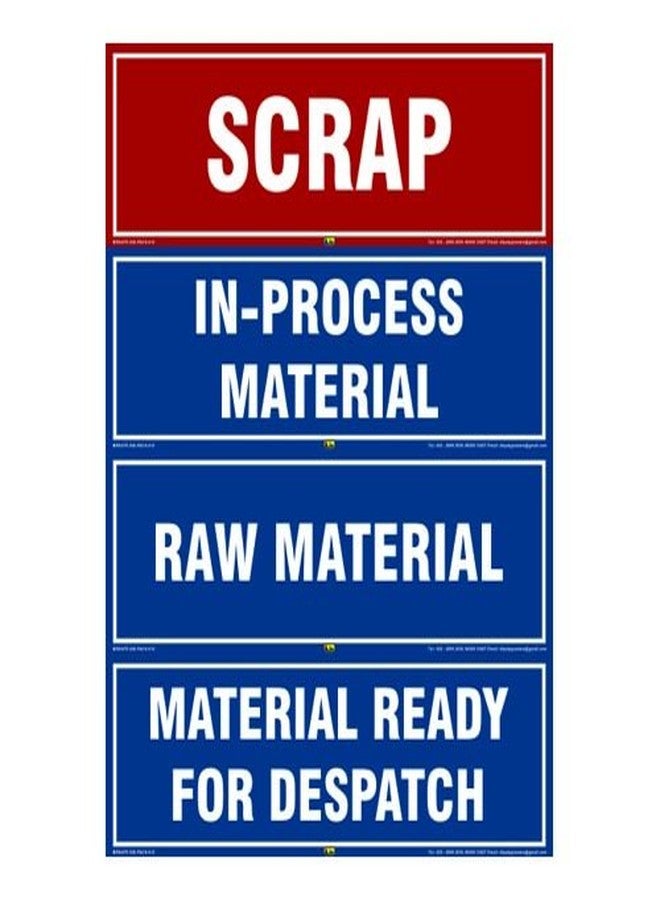 Mr. Safe - Area Identification Board Signs A PVC Sticker in (Pack of 4) 15 Inch X 6 Inch - Image 1