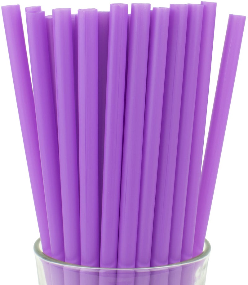Stephanie Imports Made in USA Individually Wrapped Nontoxic  BPAfree Plastic Smoothie Drinking Straws 250Count Purple