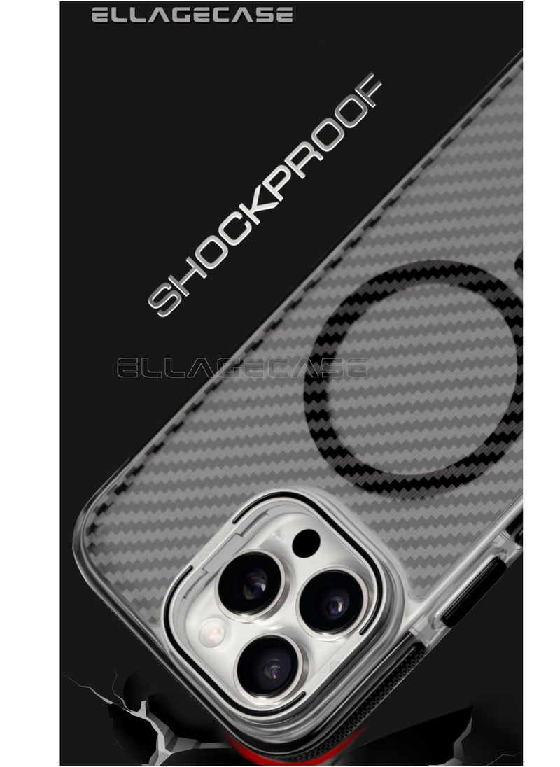ELLAGECASE Case with stand for iPhone 16 Pro, Solid Camera Protection, Shockproof, Compatible with Magsafe and Wireless Charging  - Image 4