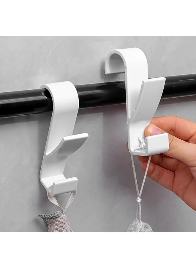 6pcs Transparent Wall Mounted Bathroom Hanger Clips for Heated Towel Radiators - Image 3