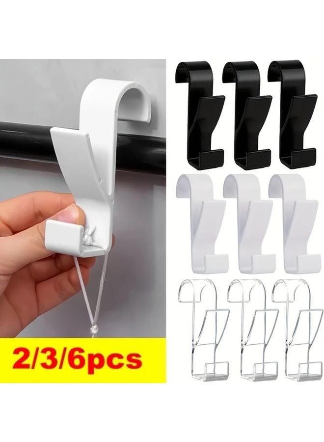 6pcs Transparent Wall Mounted Bathroom Hanger Clips for Heated Towel Radiators - Image 2