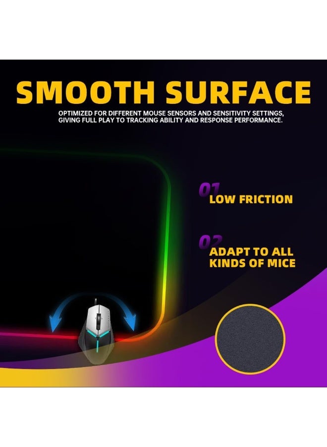 WOTEK RGB Gaming Mouse Pad - Size 800 X 300 X 4 MM -14 Lighting Modes - Spill-Resistant Smooth Surface (Galaxy) - Image 2