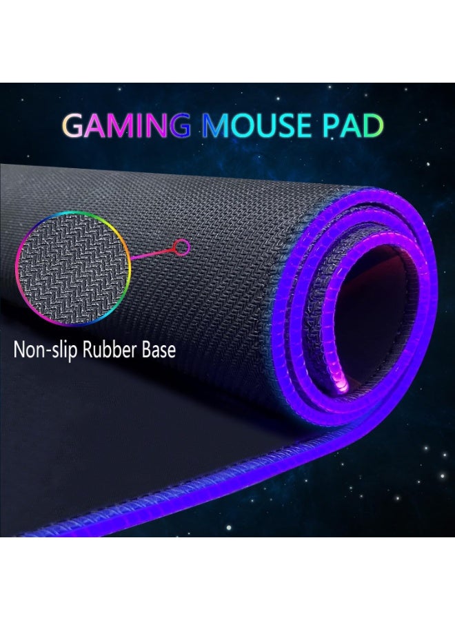 WOTEK RGB Gaming Mouse Pad - Size 800 X 300 X 4 MM -14 Lighting Modes - Spill-Resistant Smooth Surface (Galaxy) - Image 4
