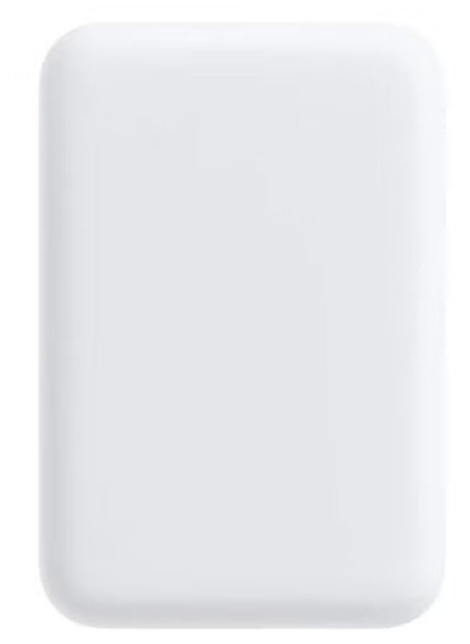 MagSafe Wireless Power Bank for iPhone 16 – 10,000mAh Magnetic Portable Charger with Fast Charging & USB-C Input – Slim, Travel-Friendly Power Backup in White for On-the-Go Charging