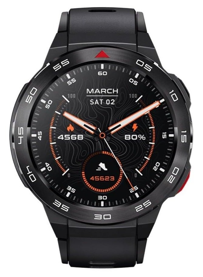 Mibro Smart Watch GS Pro (Black) - 1.43" Amoled Display, Bluetooth Calling, 20 Day Battery Life, 5ATM Waterproof, GPS Positioning, 105 Sports Modes, Heart Rate Monitoring, Sporty Style Strap - Image 2