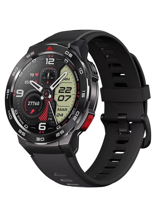 Mibro Smart Watch GS Pro (Black) - 1.43" Amoled Display, Bluetooth Calling, 20 Day Battery Life, 5ATM Waterproof, GPS Positioning, 105 Sports Modes, Heart Rate Monitoring, Sporty Style Strap - Image 3