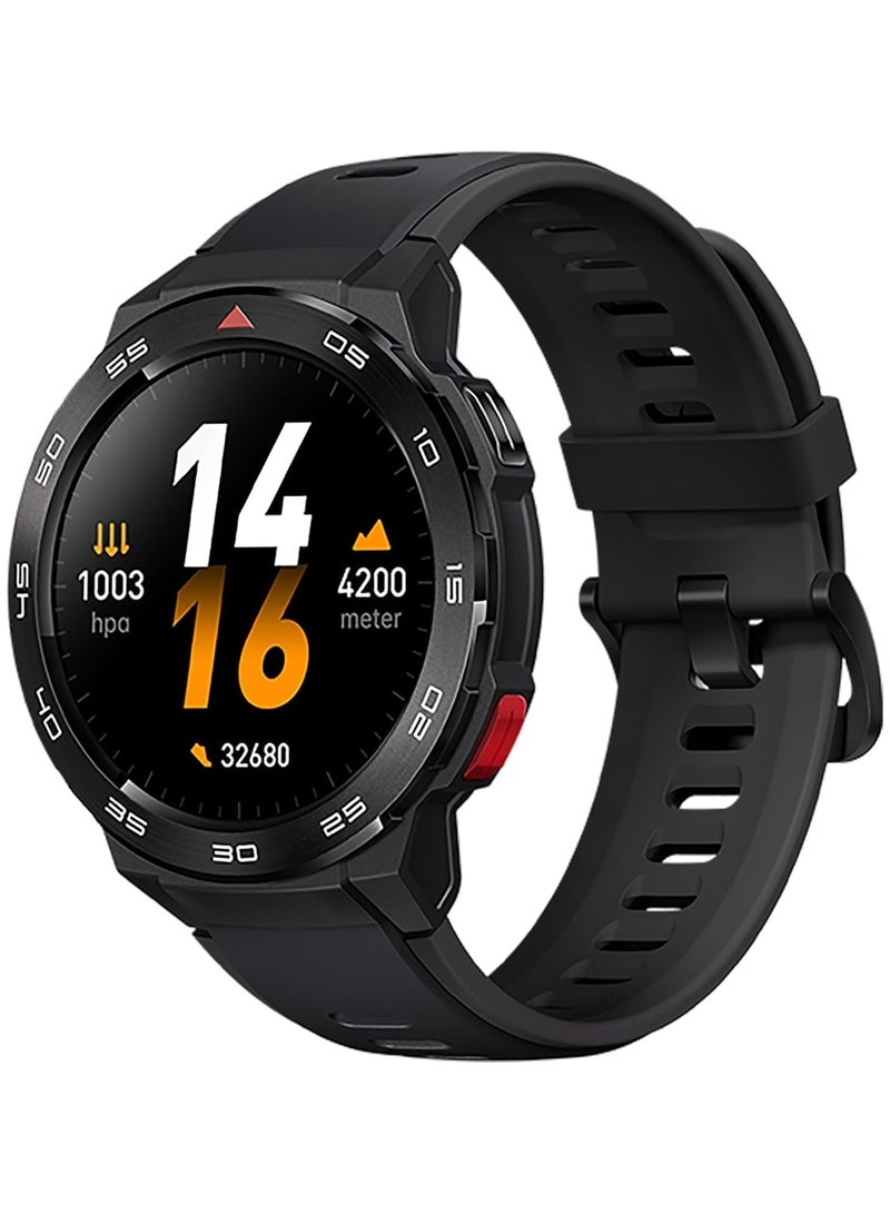 Mibro Smart Watch GS Pro (Black) - 1.43" Amoled Display, Bluetooth Calling, 20 Day Battery Life, 5ATM Waterproof, GPS Positioning, 105 Sports Modes, Heart Rate Monitoring, Sporty Style Strap - Image 1