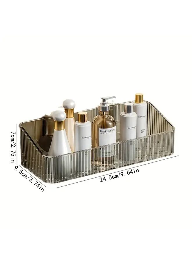 Transparent Elegant Wall Mounted Bathroom Storage Shelf Made Of High Quality PET Plastic - Image 3