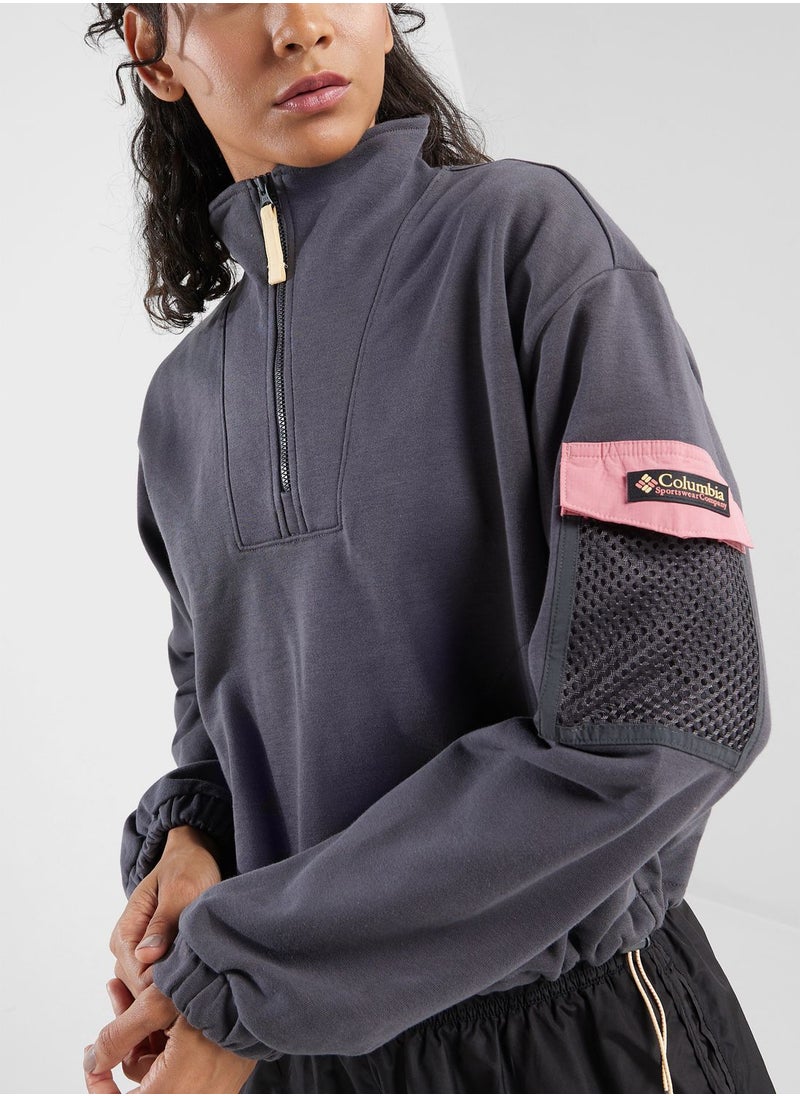 Columbia - Painted Peak Cropped Fleece Hoodie - Image 1