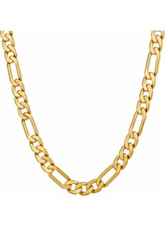 Flat Figaro Chain Necklaces For Men & Women 24K Real Gold Plated (4Mm, 5.5Mm & 7Mm) (22 Inches, 5.5Mm) - pzsku/ZA8506EA02553389168BBZ/45/_/1735214584/56860b7c-f8c2-4b10-88da-39e7deac4879