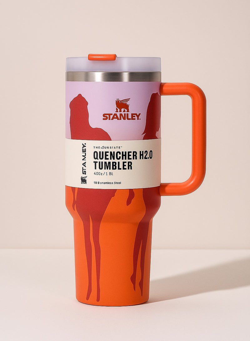 Stanley Stanley X Barbie 60s Stanley Steel Tumbler 40 oz with Plastic Straw - Twist n Turn Quencher. - Image 1