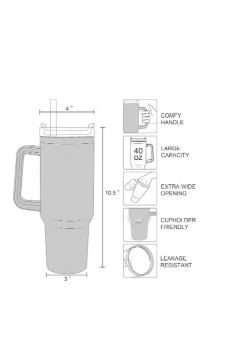 Stanley Stanley X Barbie 60s Stanley Steel Tumbler 40 oz with Plastic Straw - Twist n Turn Quencher. - Image 2
