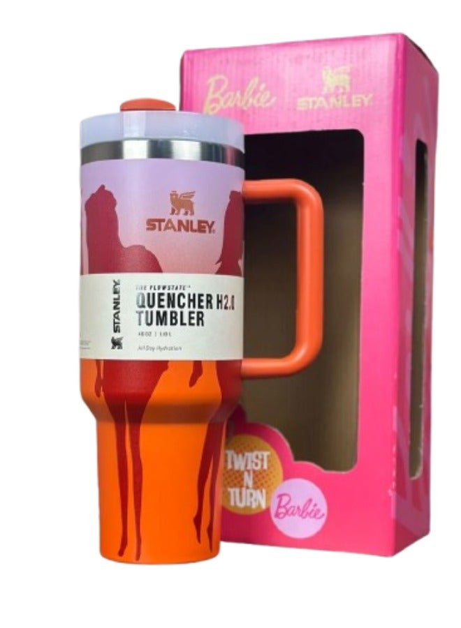 Stanley Stanley X Barbie 60s Stanley Steel Tumbler 40 oz with Plastic Straw - Twist n Turn Quencher. - Image 5