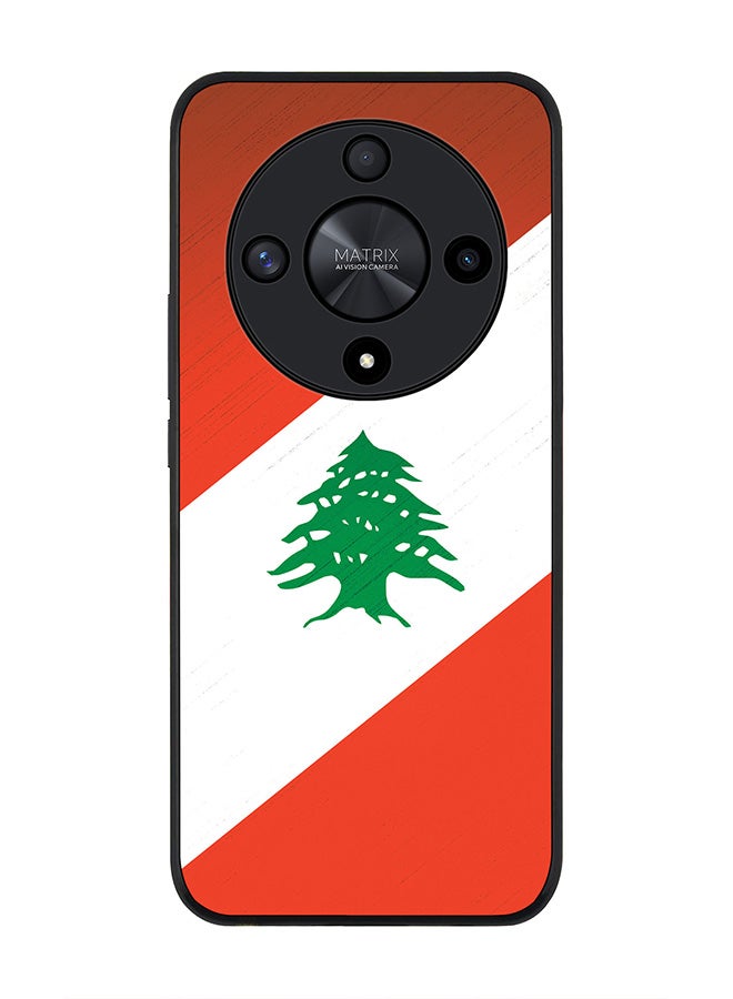 Stylizedd Rugged Black edge case for Honor X9b, Slim fit Soft Case Flexible Rubber Edges Anti Drop TPU Gel Thin Cover- Flag Of Lebanon - Image 1