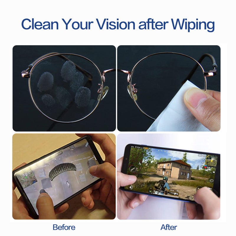 I-sper I-sper 70PCS Lens Wipes for Eyeglasses, Eyeglass Lens Cleaning Wipes Pre-Moistened Quick Dry Individual Wrapped with a Carrying Box Suitable for All Glasses and Electronics Screen  - Image 2
