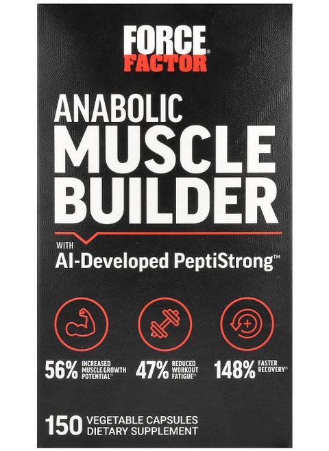 Anabolic Muscle Builder With AI-Developed PeptiStrong 150 Vegetable Capsules