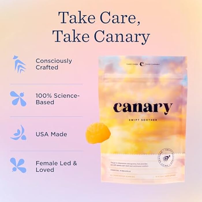 Canary Swift Soother Gummies | Bromelain, Curcumin, Quercetin, and Turmeric Supplement for Joint Health & Digestion - Vegan Tropical Pineapple Flavor, 60 Gummies - Image 3