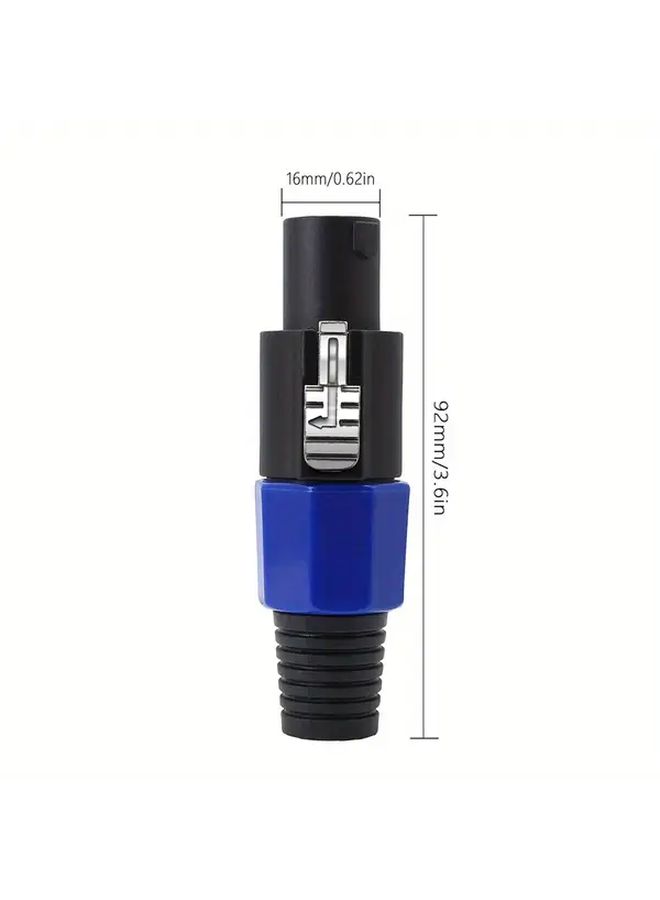 4 Pole Speakon Audio Connectors Professional Plug Socket 4pcs A Pack Blue Black - Image 2