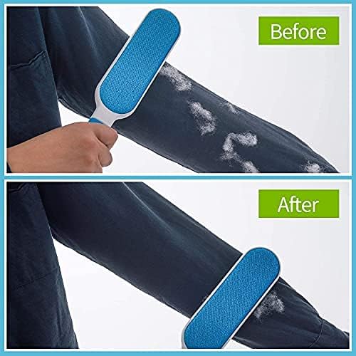Hebrew Pet Cat Hair Remover - Double-Sided Standard-Size, Travel Pet Hair Removal Brush, Self-Cleaning Base - Remove Cat and Dog Fur, Lint from Carpet, Car Seat, Couch, Clothing, Bedding, Fabric - Image 4