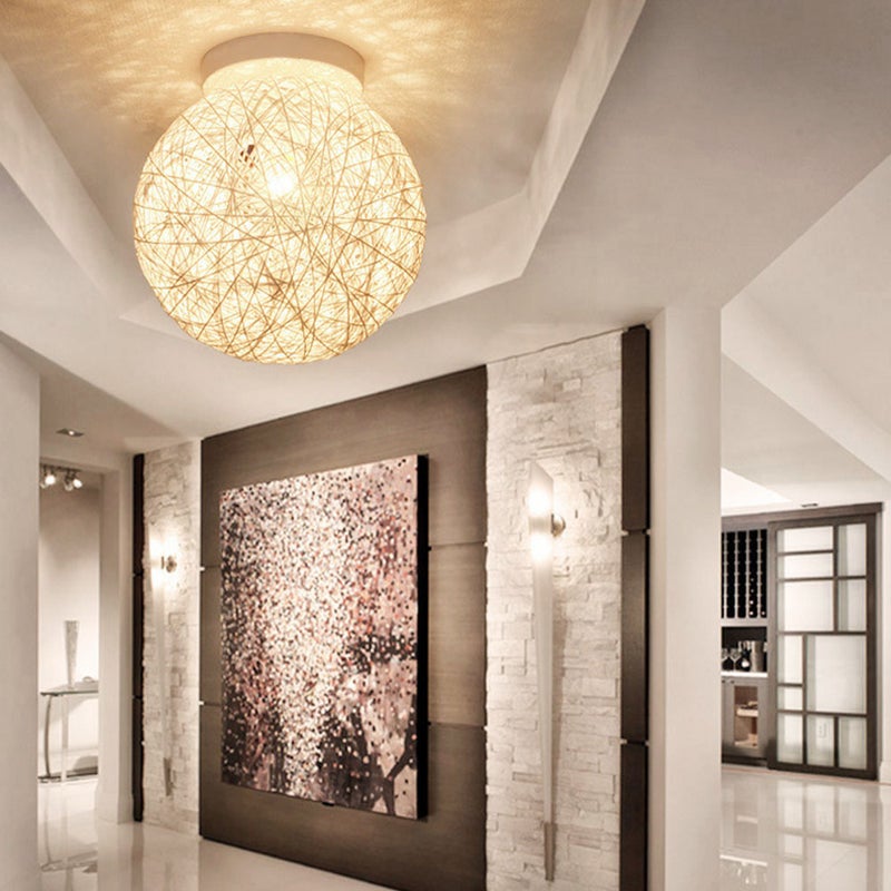 2 pcs Rattan Night Light Ceiling Decorative Ceiling Light - Image 4