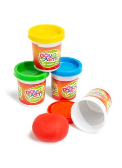RMS 4 Pack Dough (50gm) – Soft, Squidgy Fun For Kids, 3y+ – Includes Red, Green, Yellow, Blue Tub  - Image 2