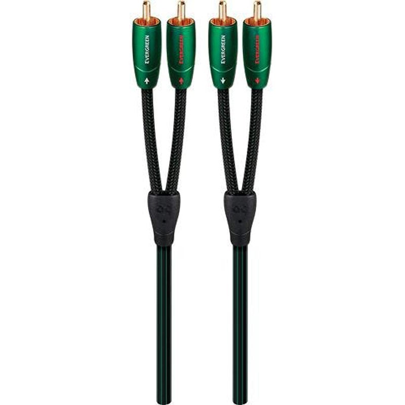 AudioQuest Evergreen Stereo Cable with 4 RCA Connectors, 0.6 m - Image 1