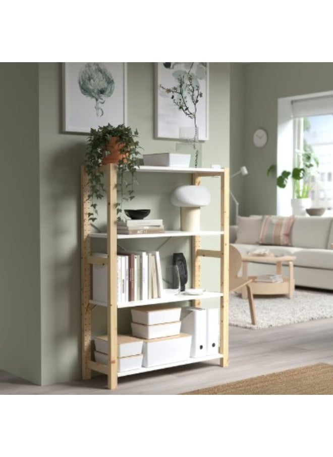 IKEA (IKEA) Box with lid, white/bamboo, 18x26x8 cm  - Image 3