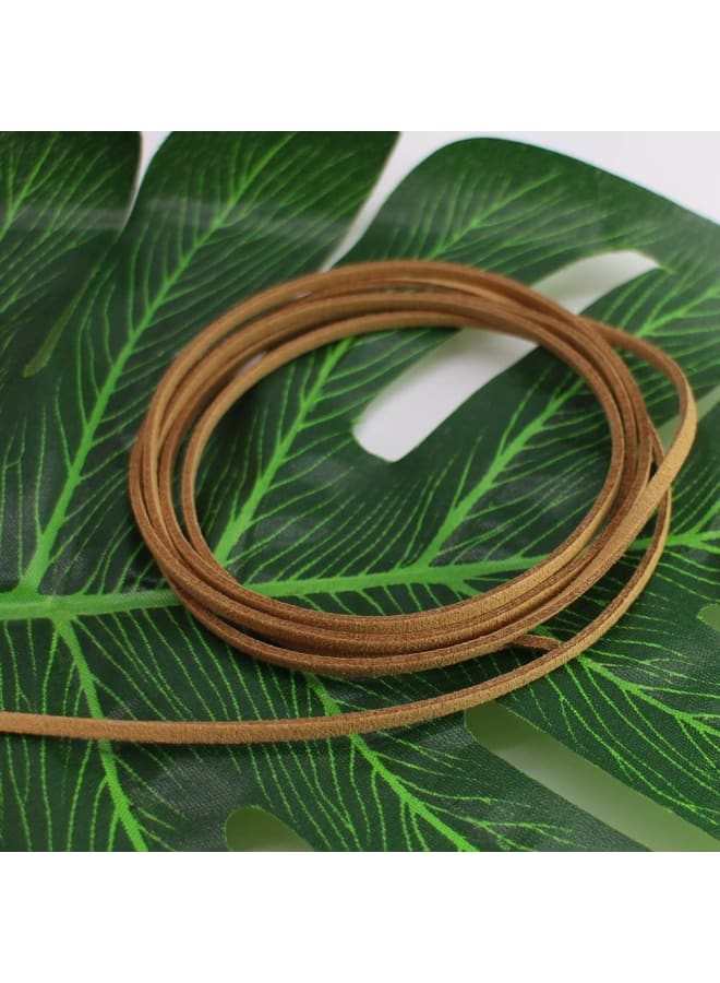 Pamir Tong Faux Leather Cord for Jewelry Making 100 Yards 2.6mm Thin Suede String Rope Brown Bracelet Cords DIY Crafts String for Necklace-Dream Catcher Supplies-Hat- Walking Stick - Image 5