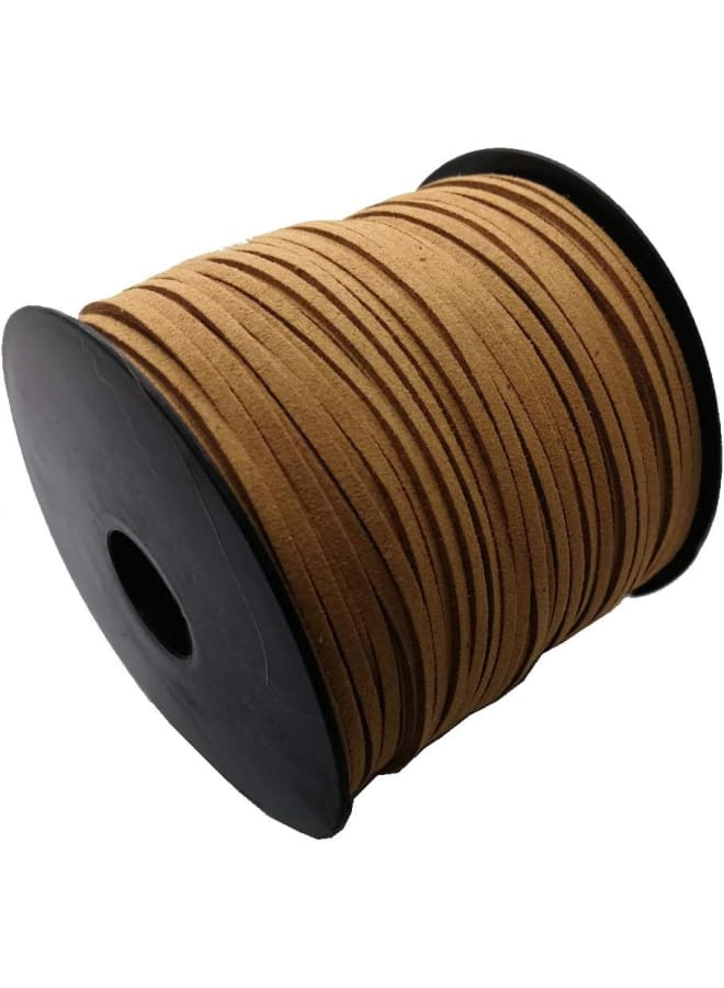 Pamir Tong Faux Leather Cord for Jewelry Making 100 Yards 2.6mm Thin Suede String Rope Brown Bracelet Cords DIY Crafts String for Necklace-Dream Catcher Supplies-Hat- Walking Stick - Image 2