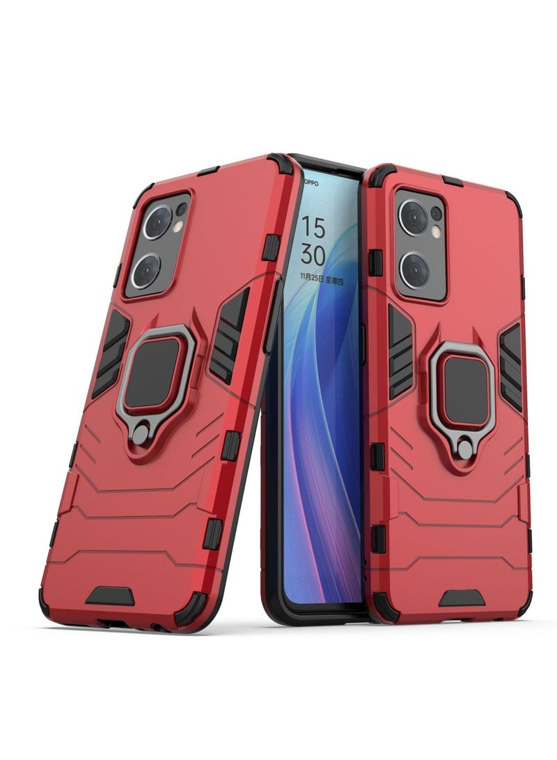 RED Protective Cover With Ring Bracket For Oppo - Image 1