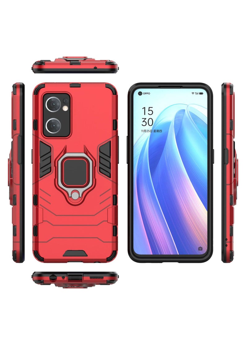 RED Protective Cover With Ring Bracket For Oppo - Image 2