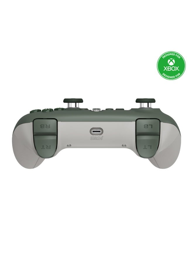 8بت دو وحدة تحكم سلكية 8BitDo Ultimate C لأجهزة Xbox مزودة بعصا تحكم ومحفزات تعمل بتقنية Hall Effect، وحلقة إضاءة RGB، متوافقة مع Xbox Series X|S وXbox One وWindows 10/11 - مرخصة رسميًا (أخضر داكن) - Image 3
