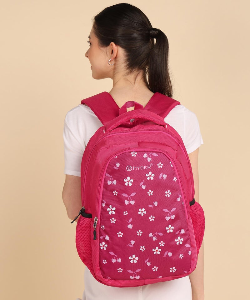 HYDER Bliss 30L Latest Cute and Stylish School Bag for Girls - Perfect for School, College, Office, Travel and Tution Durable School bags for Kids And Women | Perfect Girls Bag (Pink) - Image 2