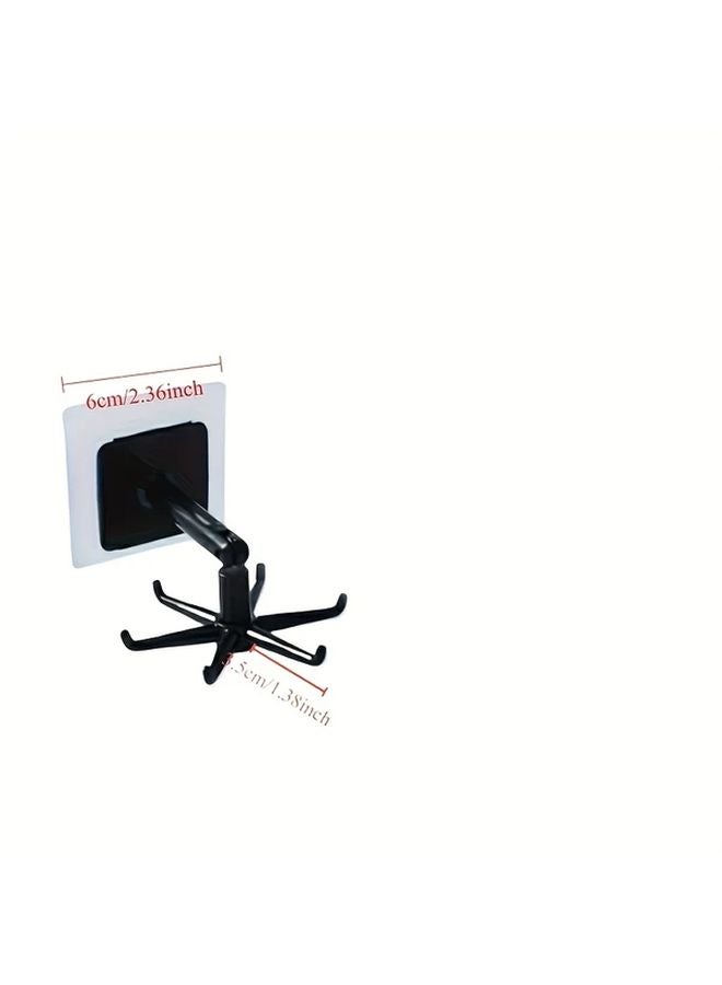 White Wall Mounted Rotating Folding Jewelry Organizer Space Saving Storage Rack - Image 3