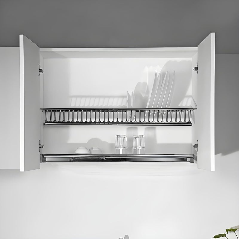 TrendMaker Premium Stainless Steel Dish Rack with SS Water Drip Tray for Modular Kitchen Cabinets | Rust-Proof & Heavy-Duty SS-304 Grade | Set of 3 Pcs, 800 MM - Image 4