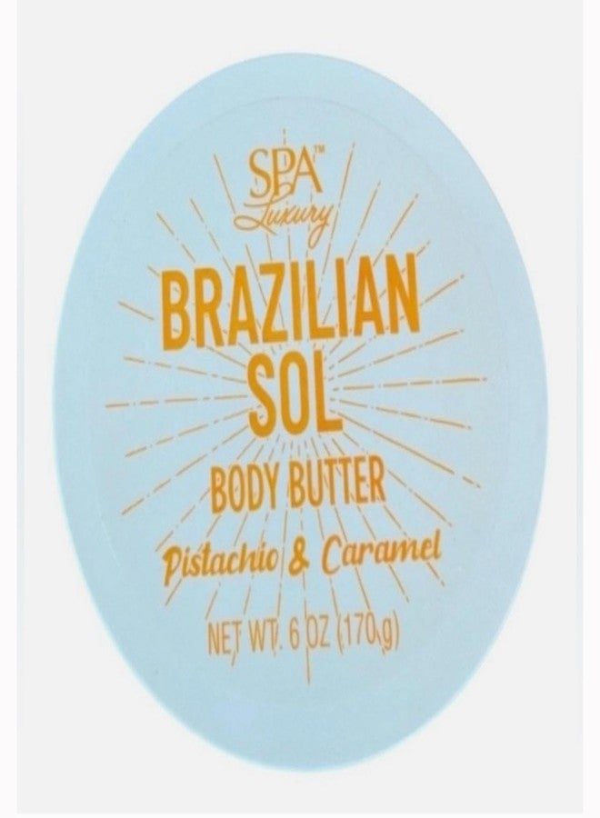 Brazilian Sol Luxury Body Butter, Pistachio and Caramel Scented, 6 oz (170g) - Image 2