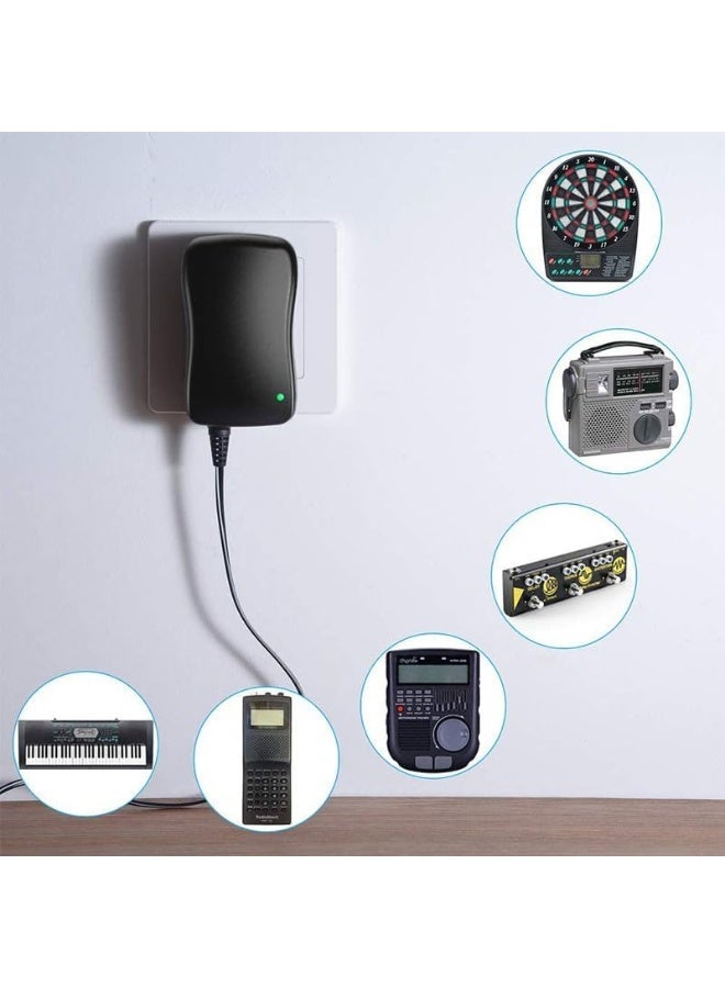 41W Universal UK Power Adapter, 220V to 6V/9V/12V/15V/18V/24V Adjustable DC Charger with 5V/2.1A USB Port, 8 Interchangeable Connectors for WiFi Routers and Electronic Devices - Image 3