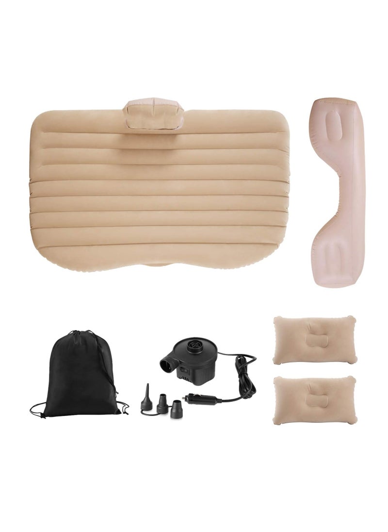Safari - Exclusive Car Air Mattress| Car Inflatable Bed with Pump & 2 Air Pillow | Quick Inflatable Back Seat Bed| Travel, Trips, Camping, Picnic, Pool & Beach | Universal Fit| - Image 1