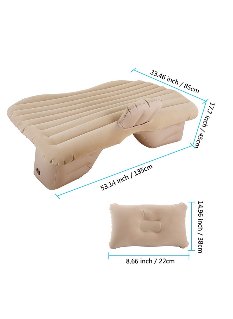 Safari - Exclusive Car Air Mattress| Car Inflatable Bed with Pump & 2 Air Pillow | Quick Inflatable Back Seat Bed| Travel, Trips, Camping, Picnic, Pool & Beach | Universal Fit| - Image 1