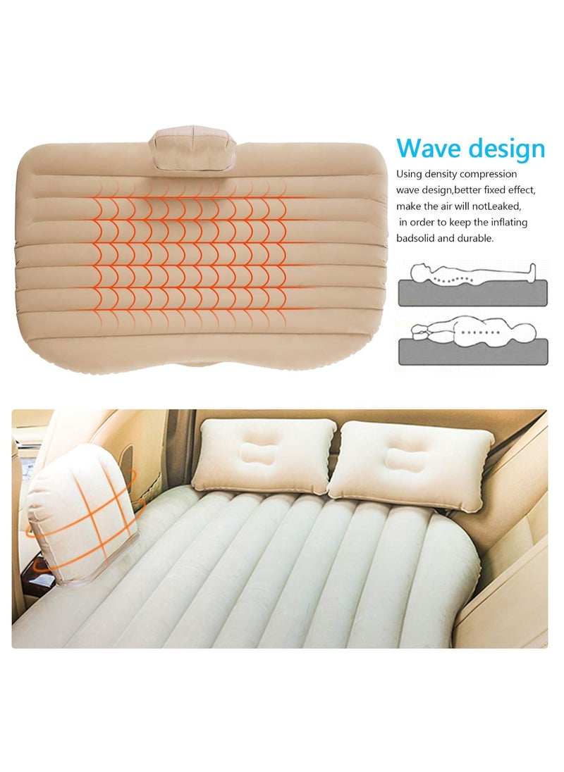 Safari - Exclusive Car Air Mattress| Car Inflatable Bed with Pump & 2 Air Pillow | Quick Inflatable Back Seat Bed| Travel, Trips, Camping, Picnic, Pool & Beach | Universal Fit| - Image 1