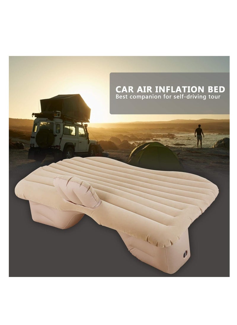 Safari - Exclusive Car Air Mattress| Car Inflatable Bed with Pump & 2 Air Pillow | Quick Inflatable Back Seat Bed| Travel, Trips, Camping, Picnic, Pool & Beach | Universal Fit| - Image 1