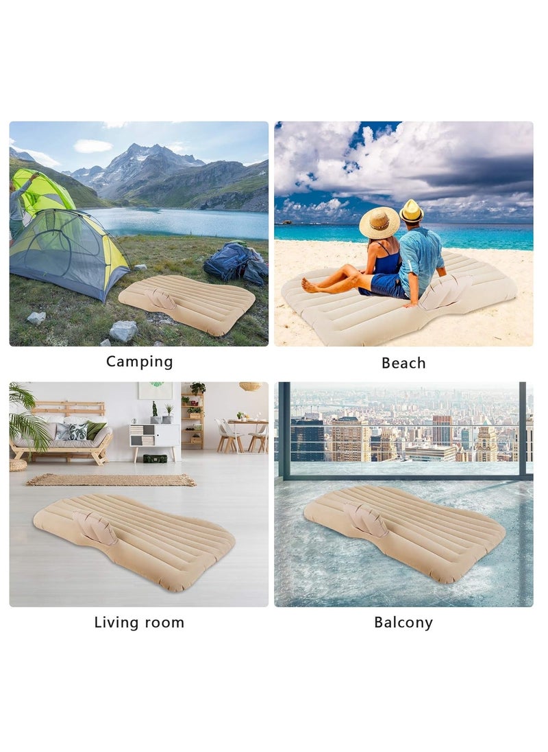 Safari - Exclusive Car Air Mattress| Car Inflatable Bed with Pump & 2 Air Pillow | Quick Inflatable Back Seat Bed| Travel, Trips, Camping, Picnic, Pool & Beach | Universal Fit| - Image 1