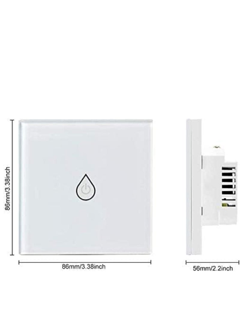 Generic - Smart Water Heater Switch WiFi Boiler Touch Glass Panel Switch Compatible with Alexa/Google Assistant - Image 1