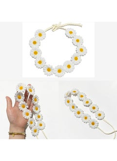 ZYOUNG Sunflower Crown Hippies Daisy Hair Wreath Bridal Headpiece Photo Props (White)  - Image 4