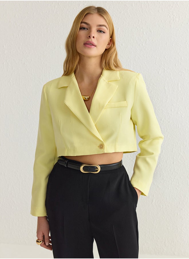 trendyol - Yellow Blazer Jacket TWOAW22CE0086 - Image 1