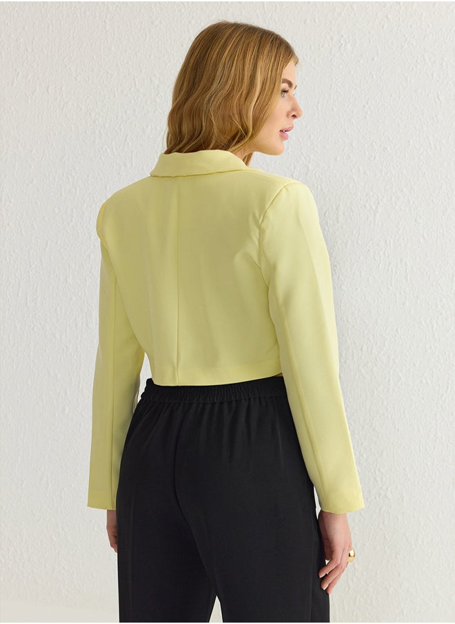 trendyol - Yellow Blazer Jacket TWOAW22CE0086 - Image 1
